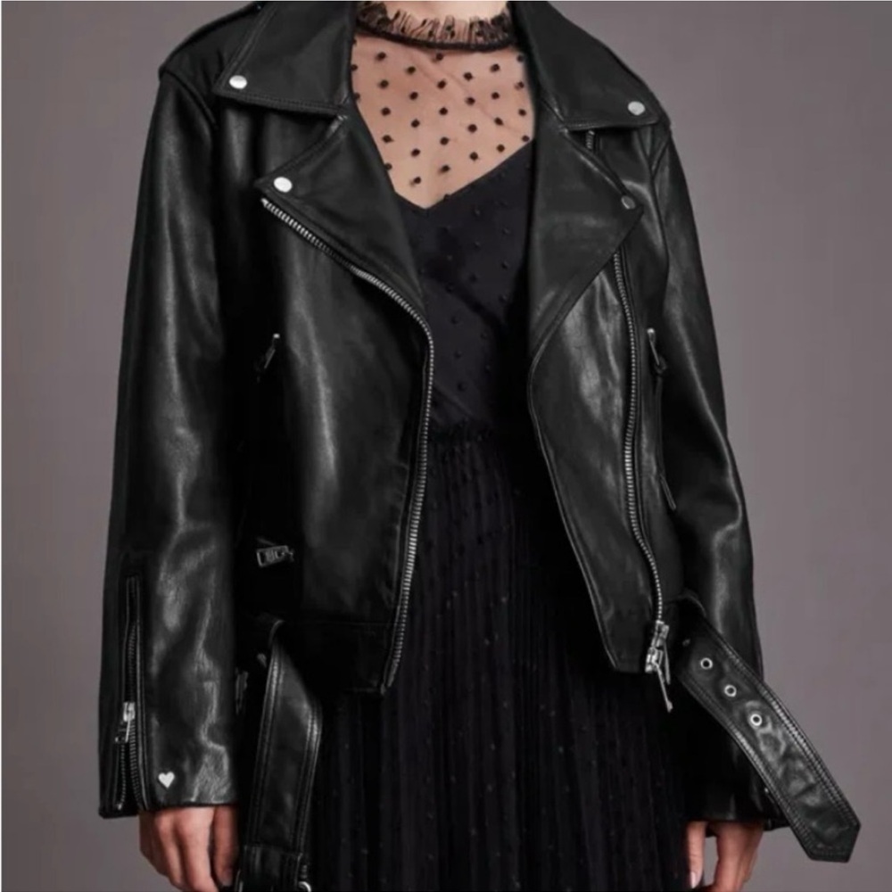 🖤All Saints Estae Leather Moto Jacket Like New🖤